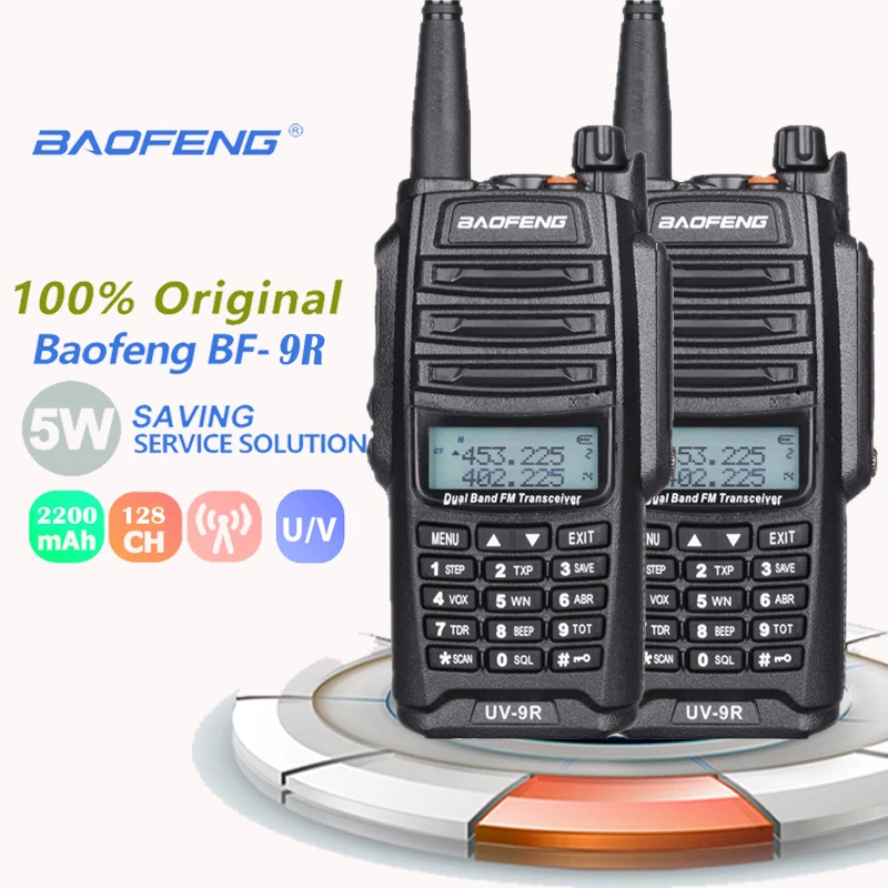 Рация Baofeng UV-9R оригинальная 5 Вт 128 каналов 10 км IP67 2 шт. | Мобильные телефоны и