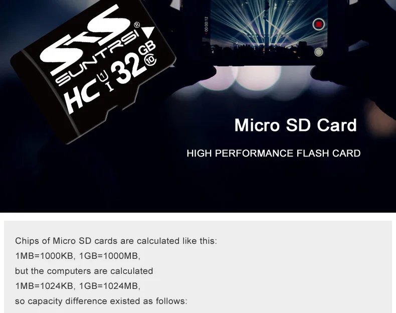 Suntrsi Mini SD Card 4 ГБ 8 ГБ 16 ГБ класса 6 реального Ёмкость 32 ГБ карты памяти SD высокой скорость Micro SD карты памяти Бесплатная доставка