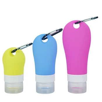 

1 Set Silicone Shower Gel Bottles Containers Toiletry Bottles Refillable Shampoo Container Liquid Bottle for Home Travel (Random