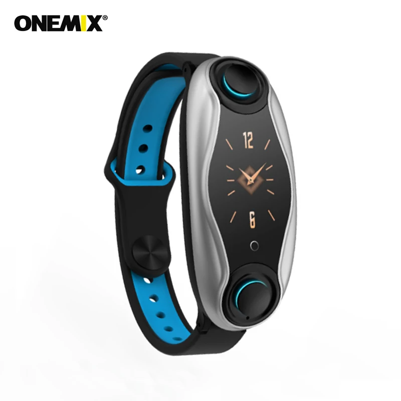 

ONEMIX Fashion Bluetooth ear headphones heart rate blood oxygen monitoring sports step smart bracelet call information reminder