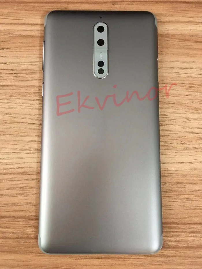 Задняя крышка батарейного отсека для Nokia 8 TA-1042 TA-1005 задняя крышка батарейного отсека дверной промежуточный Корпус Шасси Замена и Боковая кнопка - Цвет: Оранжевый