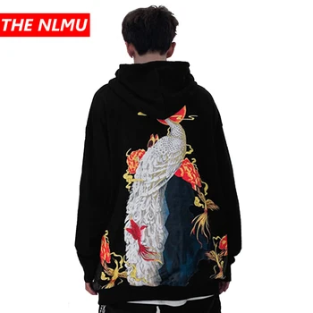 

Chinese Phoenix Printed Hooded Sweatshirts Pullover Hoodies Men Women Harajuku Hip Hop Streetwear Hoodie Male Tops 2019 WG678