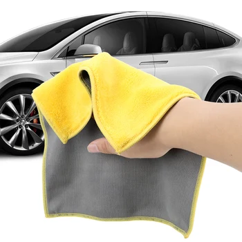 

Detailing Clean Cloth Coral Velvet Microfiber Cleaning Tool Drying Towel 25*30cm Double-sided Car Wash Towel Auto Care Tools