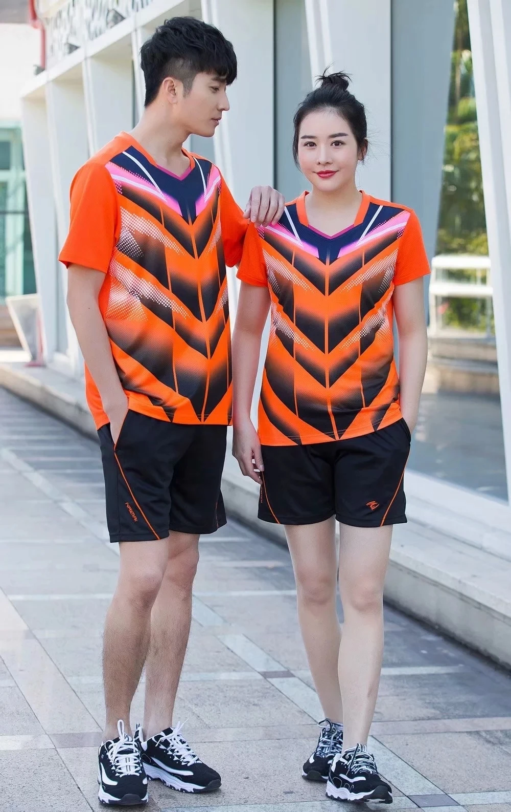 Быстросохнущая одежда для бадминтона дышащий впитывающий пот Настольный теннис спортивные костюмы комплект футболка и шорты для мужчин и женщин L818SHC