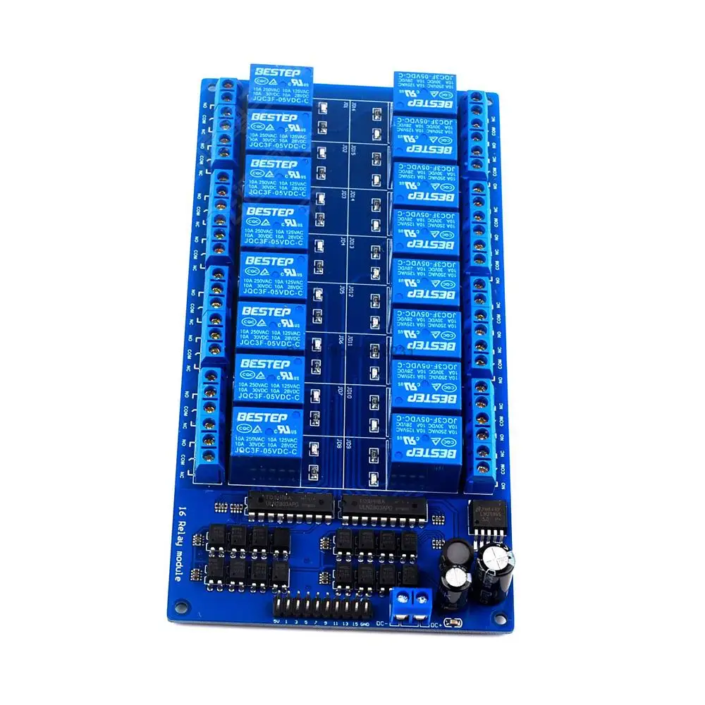 16 каналов 5 в 12 В 24 релейный экран модуль с оптроном LM2576 блок питания для Arduino|5v