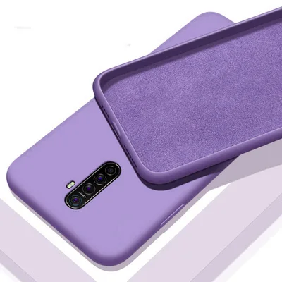 Светло-фиолетовый KOOSUK чехол для OPPO Reno 2 Z жидкий силиконовый шелковистый мягкий на ощупь защитный чехол для OPPO Reno2 Z чехлы для телефонов - Цвет: Светло-фиолетовый