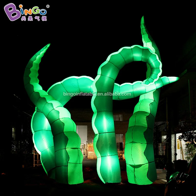Изысканный 6mH гигантский зеленый надувной осьминог щупальца с светодиодный для наружного украшения/осьминог ноги шар для дисплея игрушки