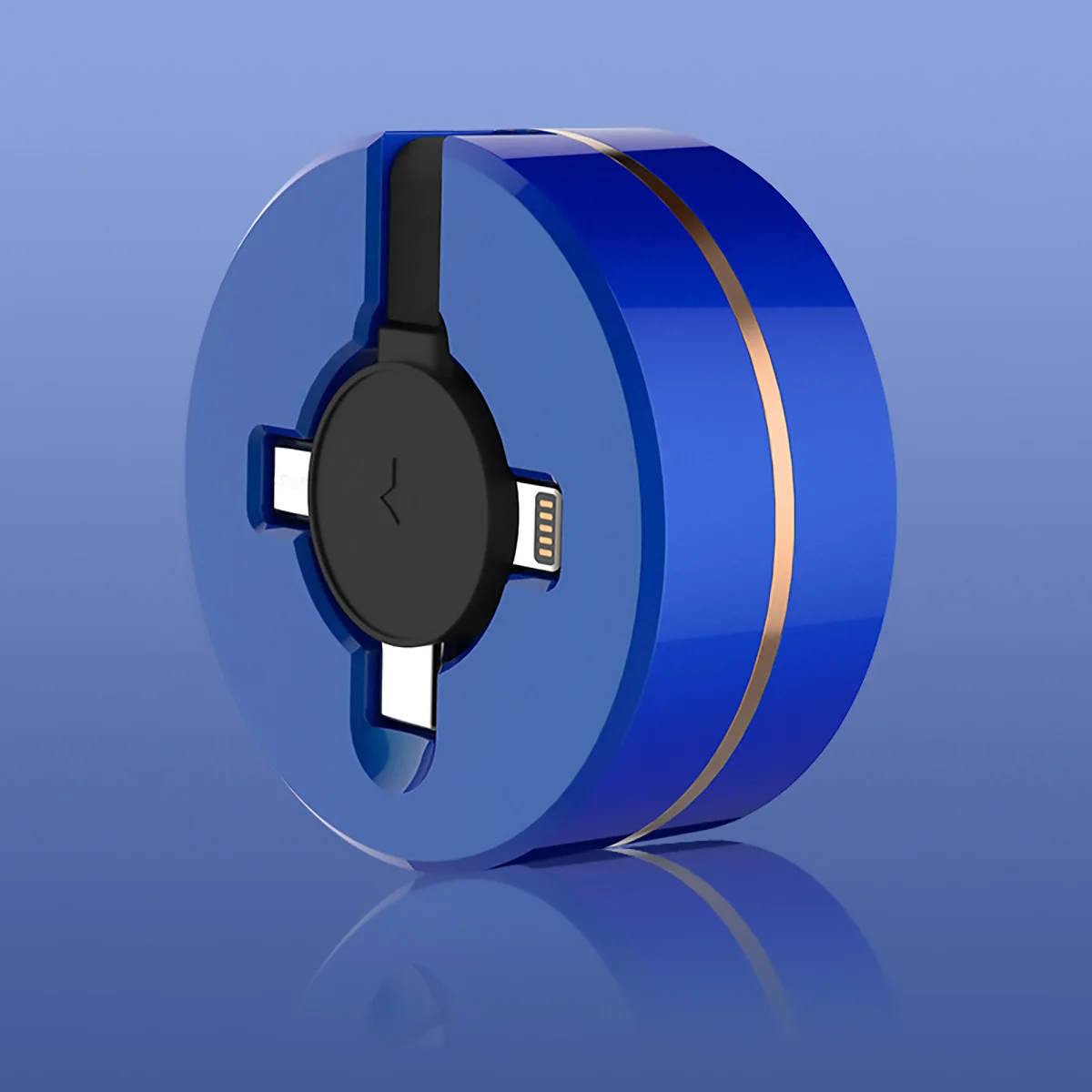 1 м 3 в 1 USB зарядный кабель для iPhone& Micro USB& USB C кабель выдвижной портативный зарядный кабель для Iphone X 8 samsung S9 - Цвет: blue