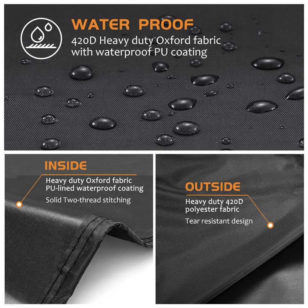 Grill Cover 420D BBQ Cover Outdoor Dust Waterproof Anti UV Duty Oxford Cloth Grill Cover Rain Protective Outdoor Barbecue grill cover