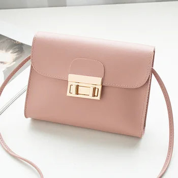 

2020 Summer Simple Square Sling Bag Single-Shoulder Crossbody Bag Buckle Makeup Bag Square Sling Bag Wild Trend