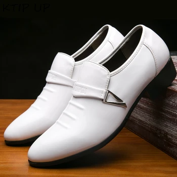 

Fashion Business Dress Men Shoes 2019 New Classic Leather Men's Suits Shoes Fashion Slip On Dress Shoes Men Oxfords Size 38-48