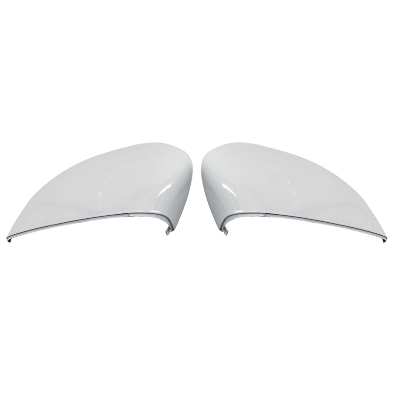 

Pair Left &Right Gloss White Rear View Mirror Cover Fit for Ford Fiesta 2009-2015
