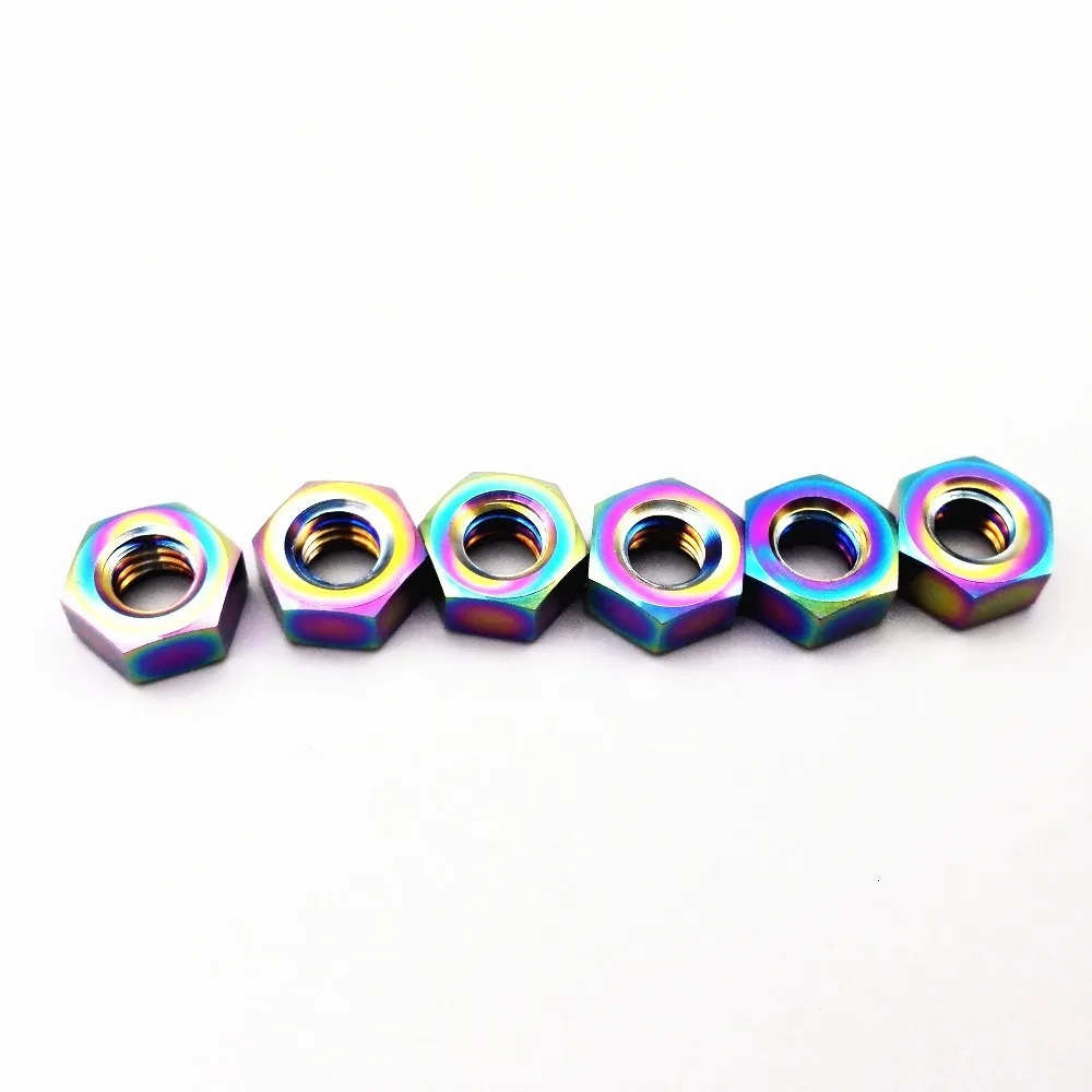 M6  Titanium nuts Flange nuts Rainbow color (7)