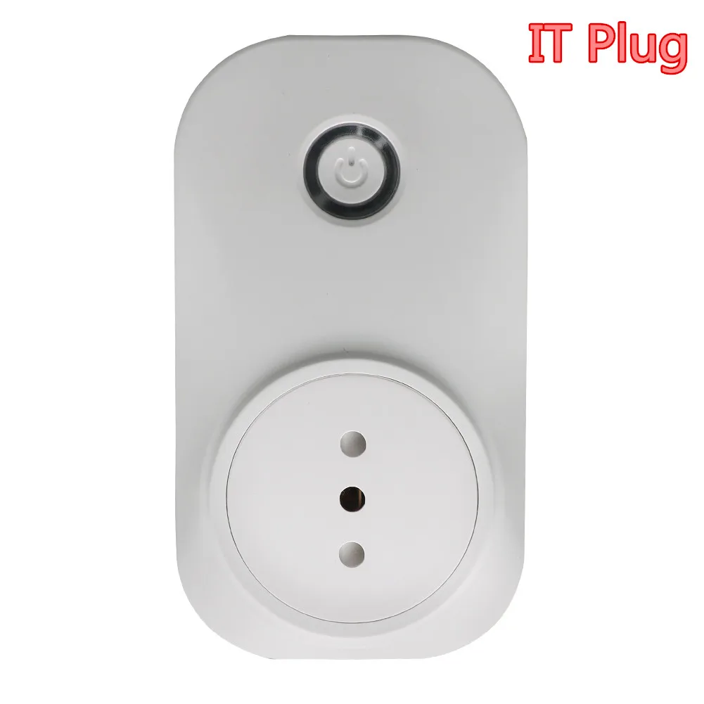 IT plug WiFi интеллектуальная розетка беспроводной пульт дистанционного управления адаптер приложение дистанционное управление для Amazon Alexa Google Home EU/US/AU/UK/IT/BR/FR/JP - Цвет: IT plug