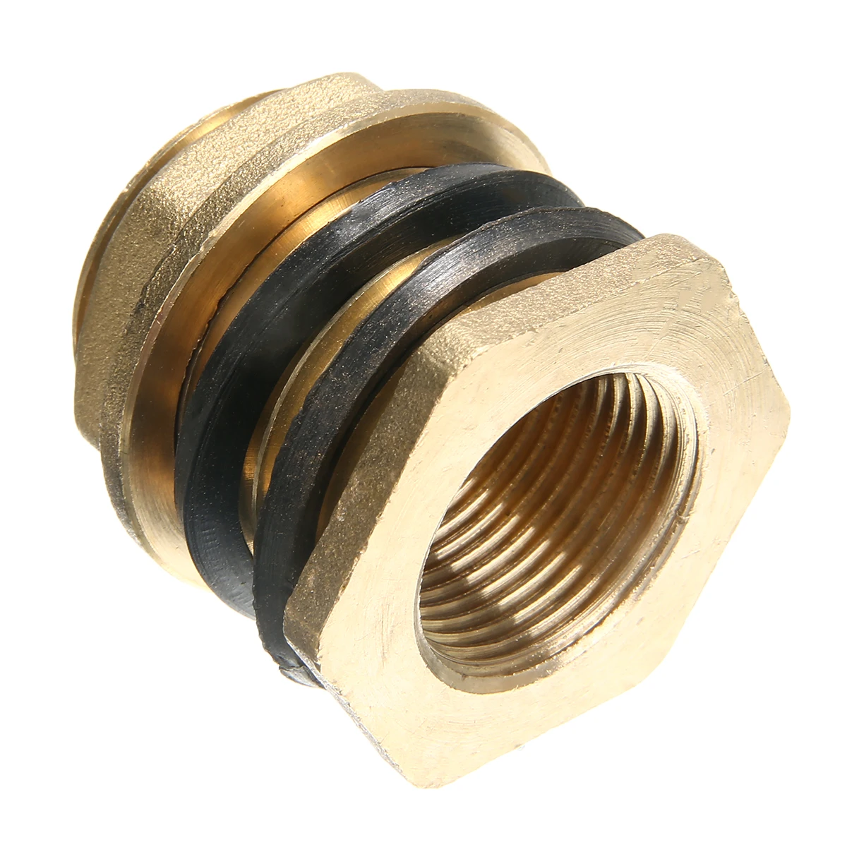 1PC Water Tank Connector 3/4" Female 1 " Male Soild Brass Water Joint Theaded Bulkhead Fitting For Garden Irrigation