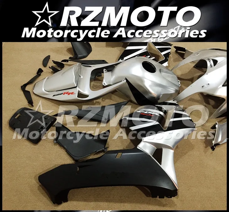 4 подарки ABS мотоцикл полный обтекатель комплект подходит для CBR600RR F5 2005 2006 05 06 cbr600 600RR тела набор серебро