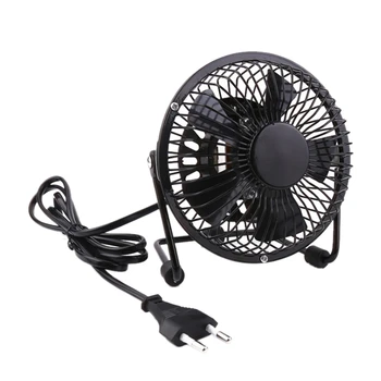 

Portable USB Fan Wrought Iron Mini Fan Small Desktop Fan Suitable for Electric Fans At Home and Office EU Plug