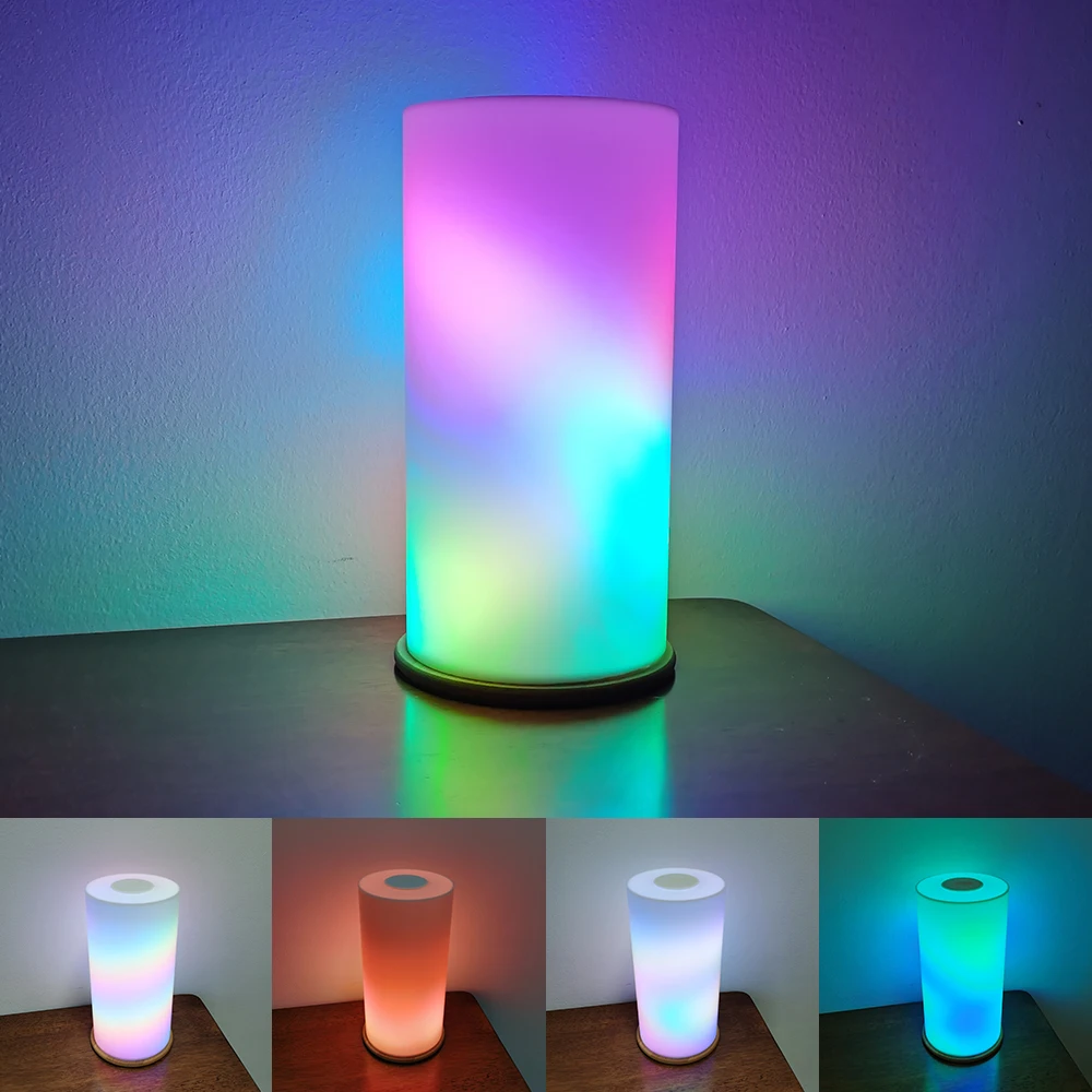 LED Panel Light DIY GyverLamp Kit 16x16 LED Matrix Electronic Fire Lamp WS2812B RGB Bendable Digital Pixel Panel Milky Lampshade