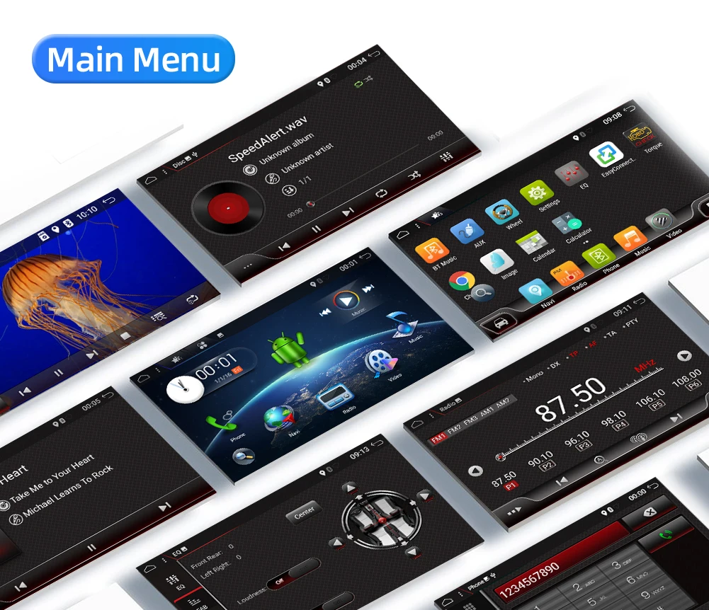 Top PX6 car radio 2 din Android car dvd cassette player for ford for focus 2 tape recorder gps navigation wifi steering wheel 4G RAM 26