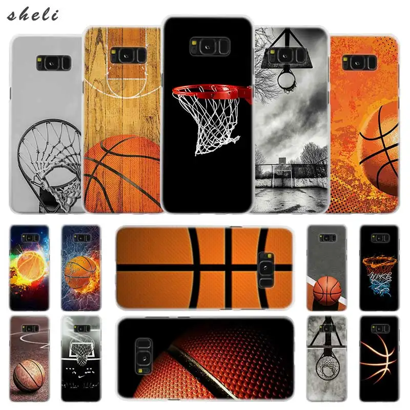 Sheli Баскетбол темный прозрачный Note 10 9 pro Жесткий чехол для samsung Galaxy S4 S5 S6 S7 S8 S9 Plus Edge Mini s10 lite