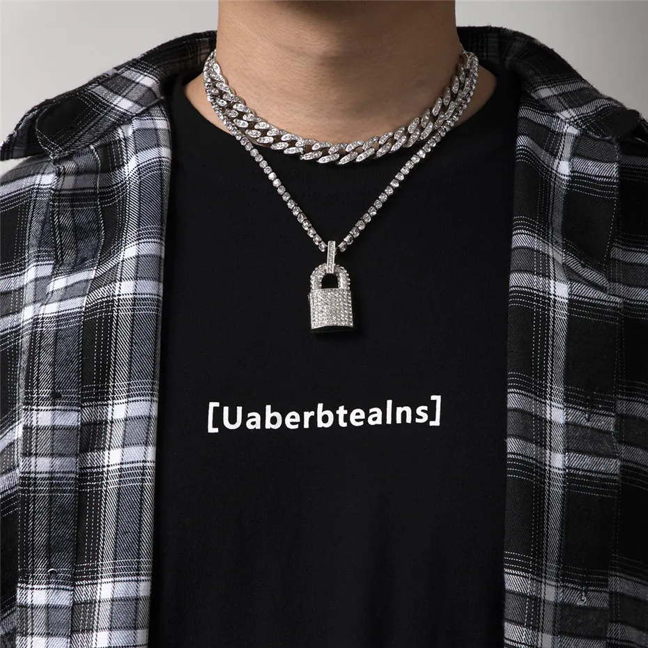 KunJoe 2021 New Hip Hop Bling Lock Pendant Choker Iced Out Shiny Cubic Zircon Necklace For Men Charm Jewelry Fashion Punk China KunJoe 2021 New Hip Hop Bling Lock Pendant Choker Iced Out Shiny Cubic Zircon Necklace For Men Charm Jewelry Fashion Punk China