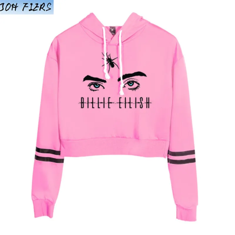 Billie Eilish, женские толстовки с открытой талией, уличная мода, укороченные толстовки, Женская Сексуальная Спортивная одежда Billie Eilish, толстовки с капюшоном