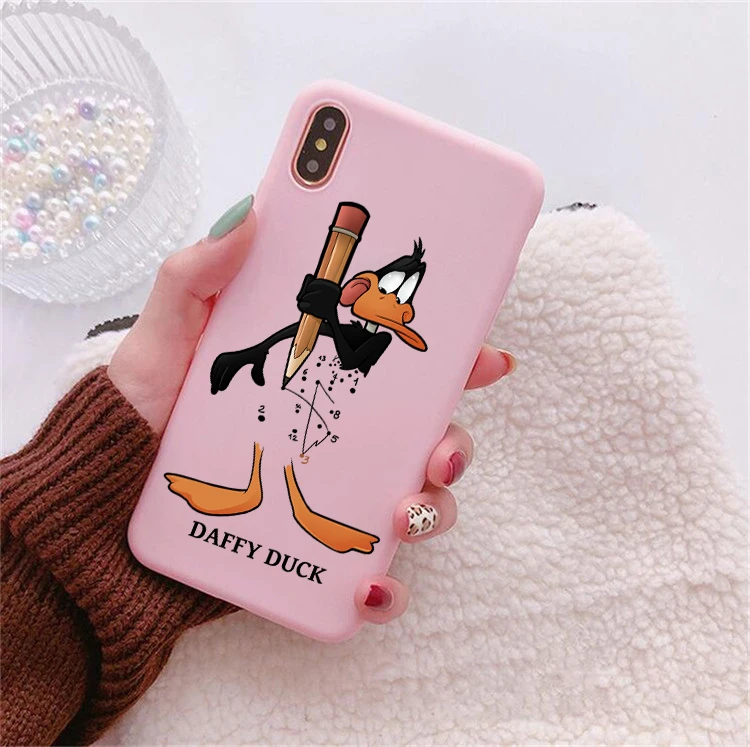 Bugs Bunny TweetyBird Даффи Дак Looney Tunes чехол для iPhone 6 7 6plus X XR XSMAX 11 роскошный цветной Мягкий силиконовый чехол для телефона