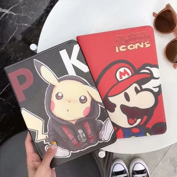 

Tablet Protective Case For ipad Mini 1 2 3 Flip Smart Stand Cover Pu Leather Peanuts Cartoon illustration Case For ipad Mini 4 5