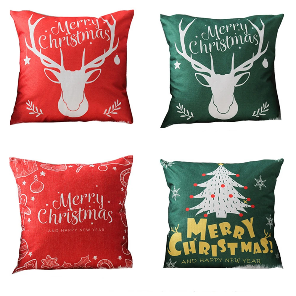 Высокое качество Kerst Kussenhoes крышка размером 45*45, хлопок и лен Рождественская Подушка украшения Navida Gelukkig Nieuwjaar подушка