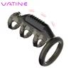 VATINE TPE Ejaculation Delay G spot Stimulator Wearable Penis Sleeve Vibrator Couple Share Vibrator 1