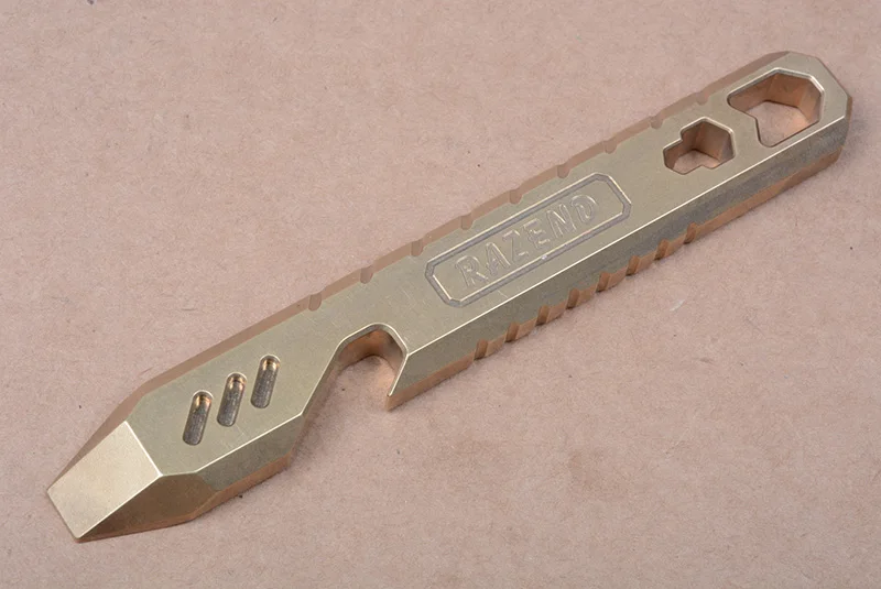 Lowbar titanium TC4 латунь EDC многофункциональные инструменты для открывания окон - Color: Brass
