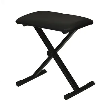 

Lightweight Piano Keyboard Bench Adjustable Folding Black Leather Piano Seat Chair Ship From US