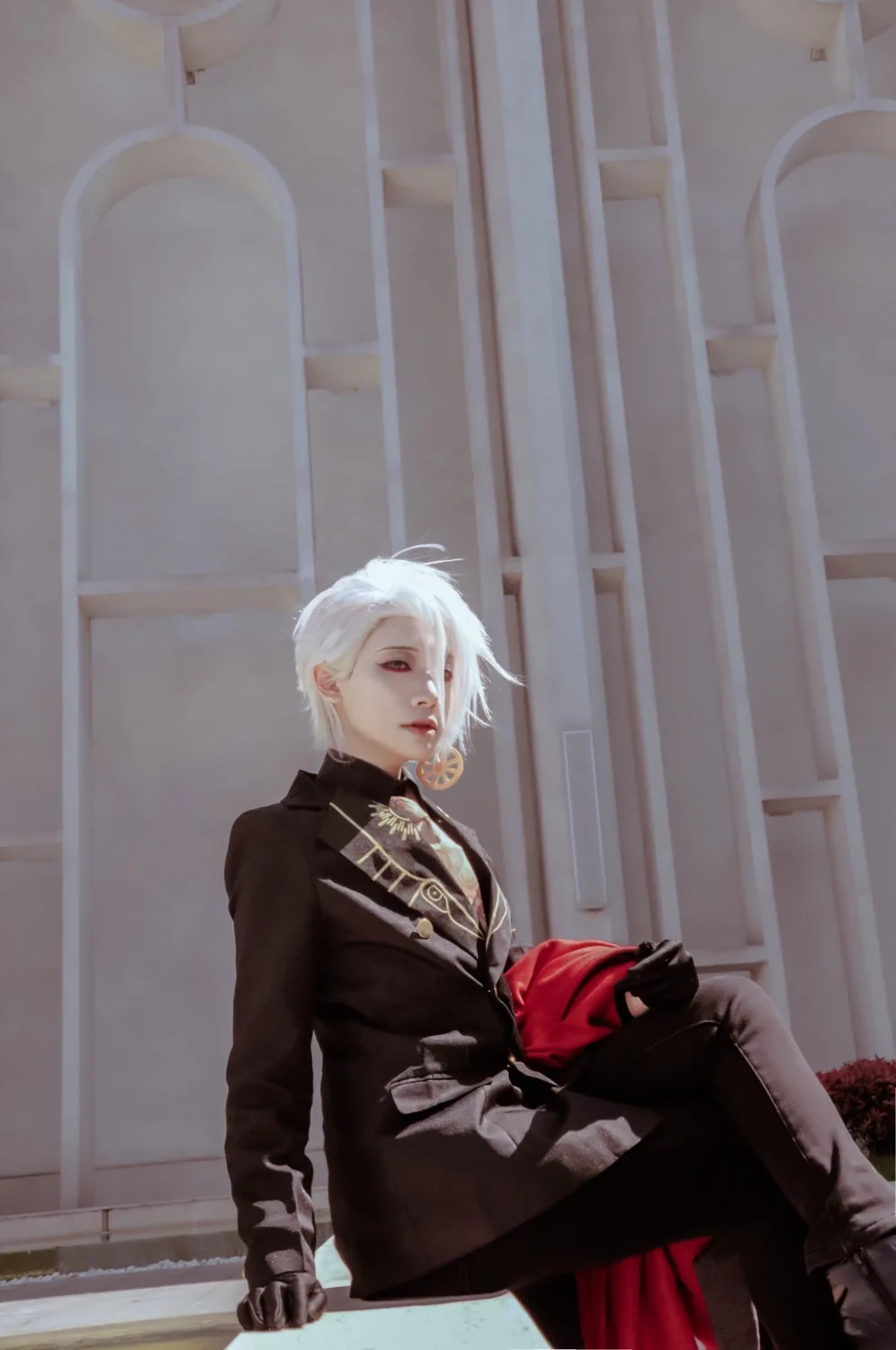 Fate apocripha Fate EXTRA CCC Karna Karuna парик для косплея термостойкие синтетические короткие белые смешанные цвета волосы+ шапка парик