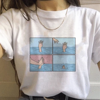 

My Depression My Brain My Anxiety Letter Print Pink T Shirt Spoof Personality Vogue New Harajuku Casual Loose Women Top Clothing
