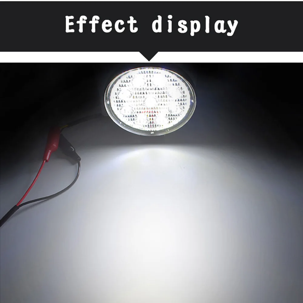 1 шт./2 шт. 27 Вт автомобильный внедорожник круглый 4D Aura светодиодный рабочий светильник с синей апертурой водонепроницаемый IP68 1800LM автомобильный внедорожник светодиодный налобный светильник