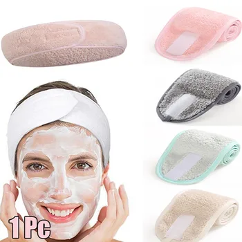 

Self-Adhesive Spa Make up Headband Terry Cloth Headband White Stretch Sport 1 Pc Yoga Sport Headband Shower Headband 2020
