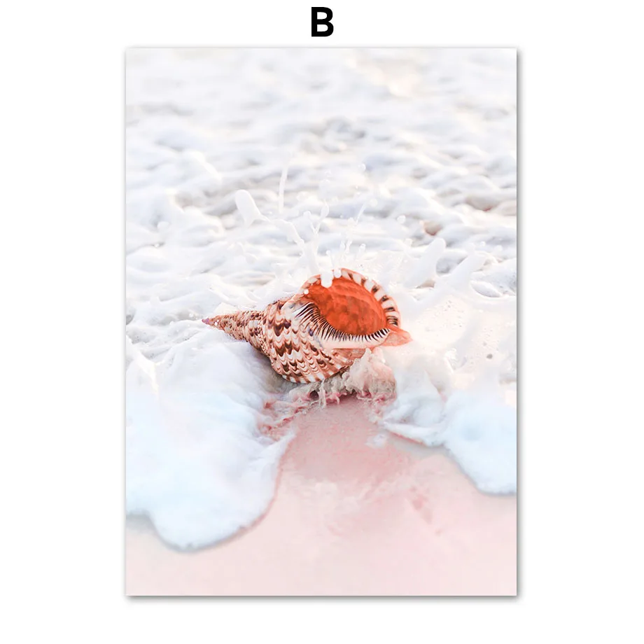 Pink-Sea-Beach-Shell-Pineapple-Hammock-Nordic-Posters-And-Prints-Wall-Art-Canvas-PaintingWall-Pictures-For (2)