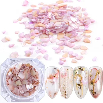 

1 Box Mixed 3D Irregular Slices Nail Art Decorations Gradient Stones Sequins Shell Designs Paillette Rhinestones Manicure TR733