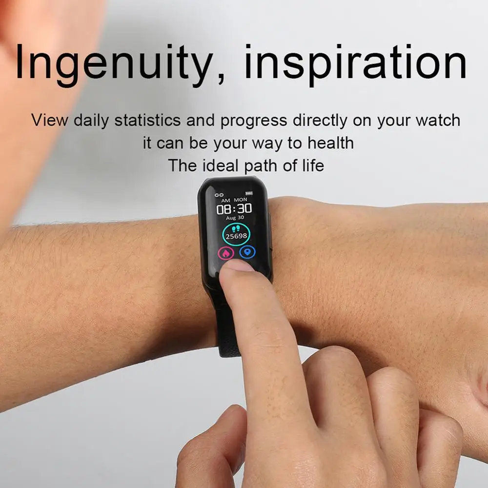 L818TWS Binaural Talking Headset Heart Rate Blood Pressure Measurement Step Exercise Message Remind Smart Bracelet