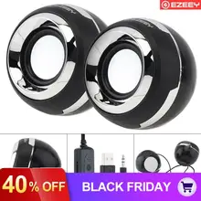 EZEEY Q5 портативный мини сабвуфер громкий динамик 3,5 мм аудио стерео компьютерный динамик с регулятором громкости для ноутбука телефона MP3 MP4