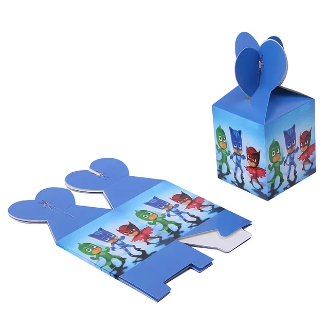 PJ Masks мультяшная тематическая вечеринка на день рождения одноразовая посуда принадлежности украшения Catboy Owlette Gekko Аниме Кукла игрушечная тарелка - Цвет: 6pcs