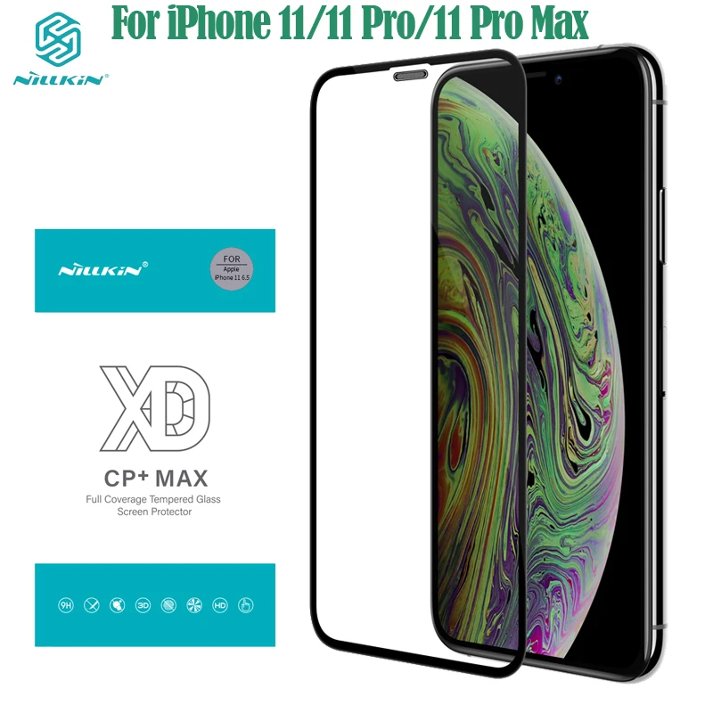 Для iPhone 11 Pro Max(5,8/6,1/6,5) закаленное Стекло Nillkin XD CP+ MAX с антибликовым покрытием полный Экран Защитная пленка для iPhone11 Pro