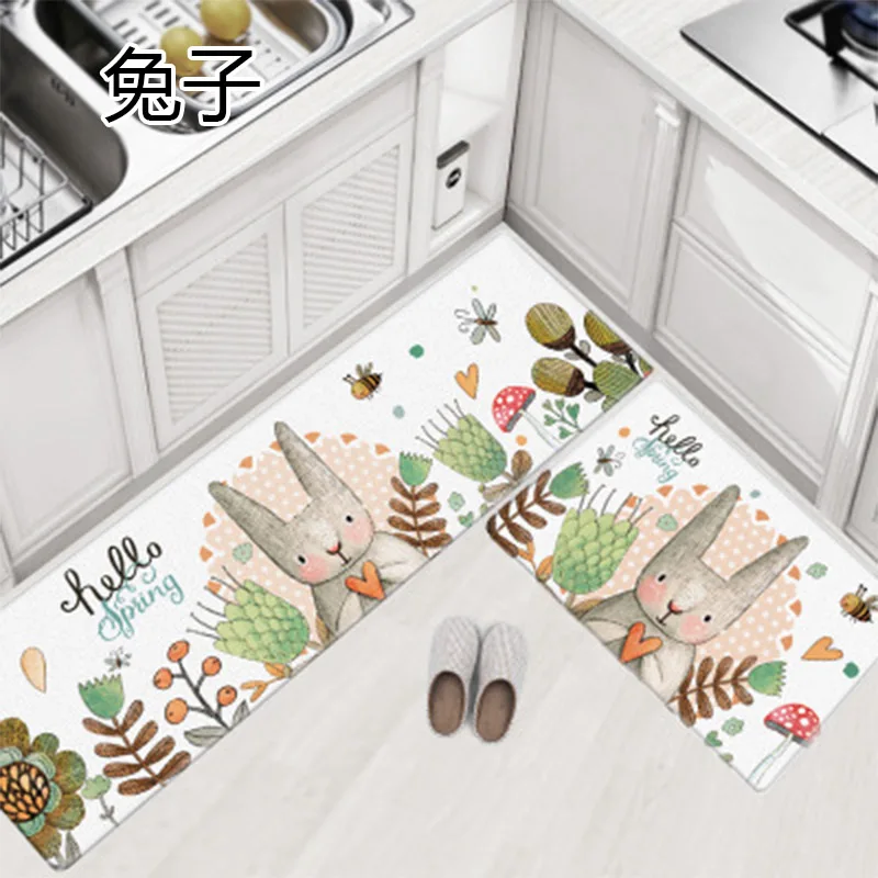 Quality Kitchen Carpets PVC Leather Floor Mats Tatami Waterproof Oil proof Kitchen Rugs Large Floor Carpets Doormats Bedroom - Цвет: 10