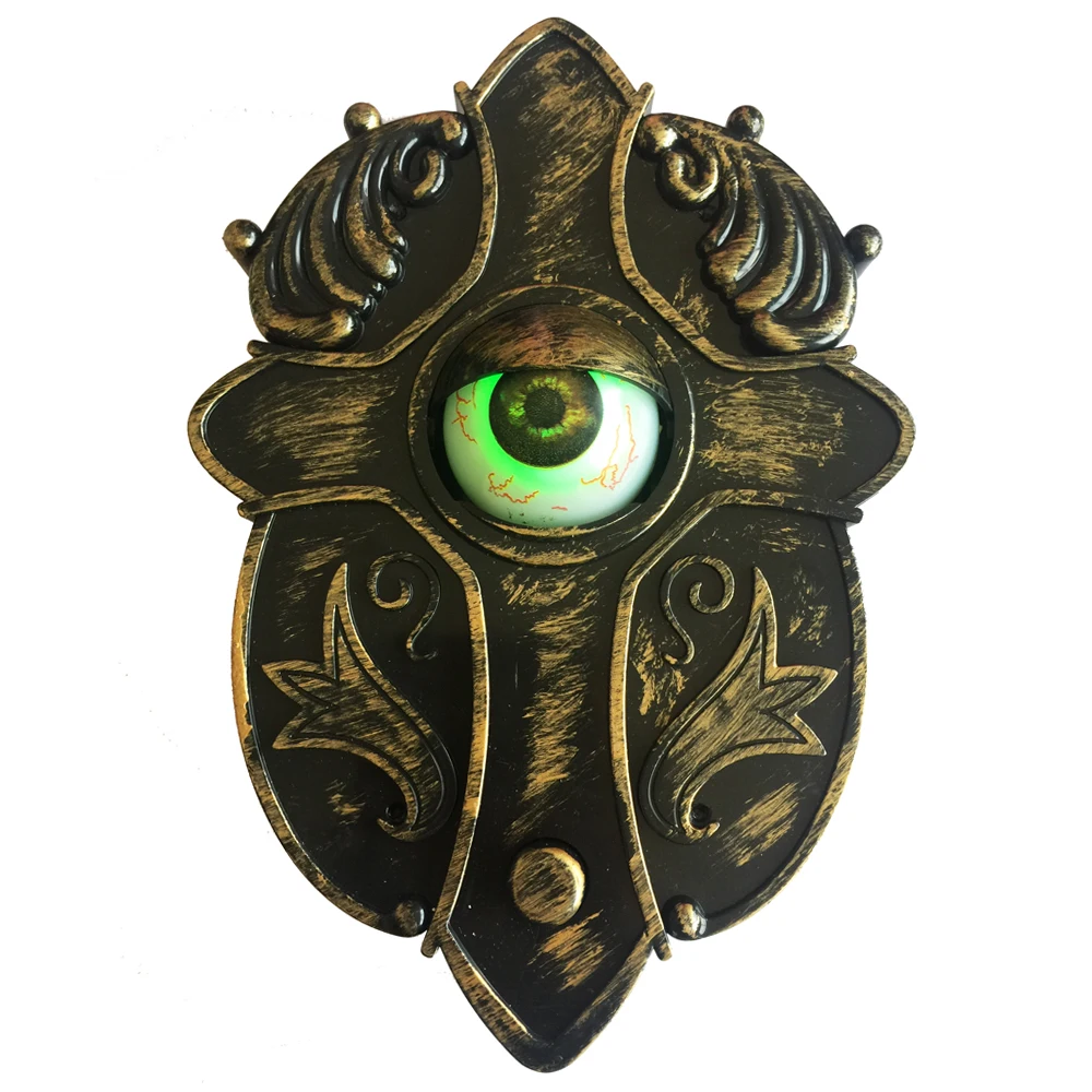 

Animated Doorbell with Light-up Eyes Sound and Try-Me Talking Eyeball Doorbell for Halloween Decorations
