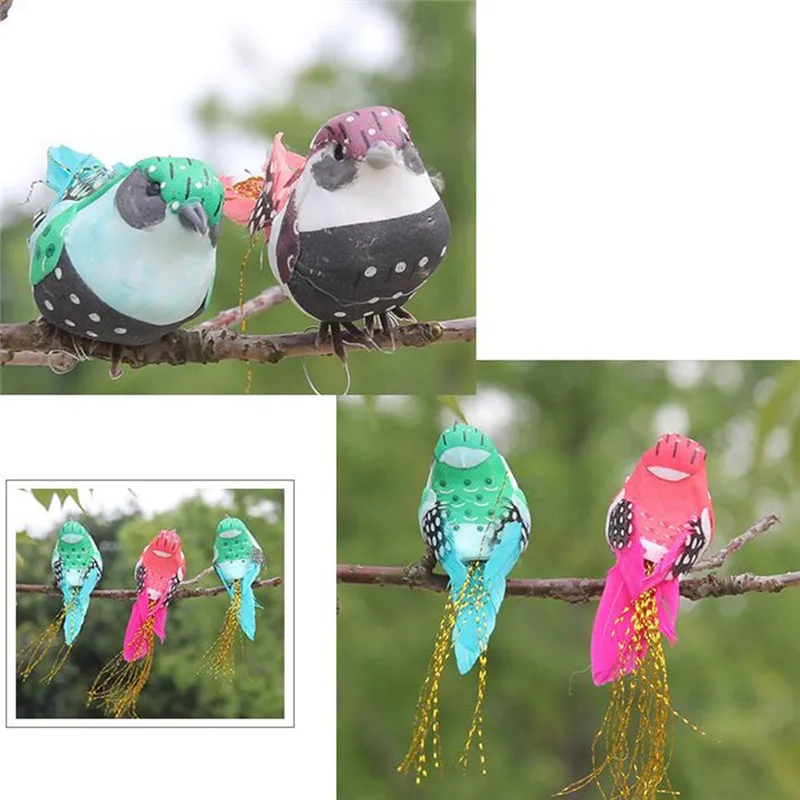 Random Color Artificial Foam Feather Simulation Bird DIY Party Crafts Magnet Decorative Doves Artificial Foam Feather