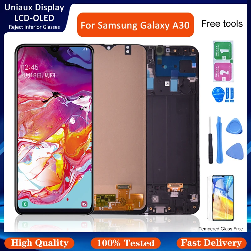 6 3 &quotдля Samsung galaxy A30 ЖК-дисплей SM-A305F/DS сенсорный экран дигитайзер для SM-A305FN