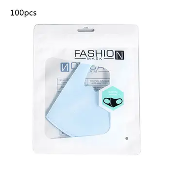

100Pcs Mask Packing Bag Resealable Plastic Storage Bags Mask Zipper Lock Pouch 2XPC