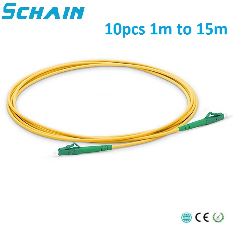 

10 pcs LC APC to LC APC Simplex 2.0mm 3.0mm PVC Single Mode Fiber Patch Cable lc multimode lc apc patch cable