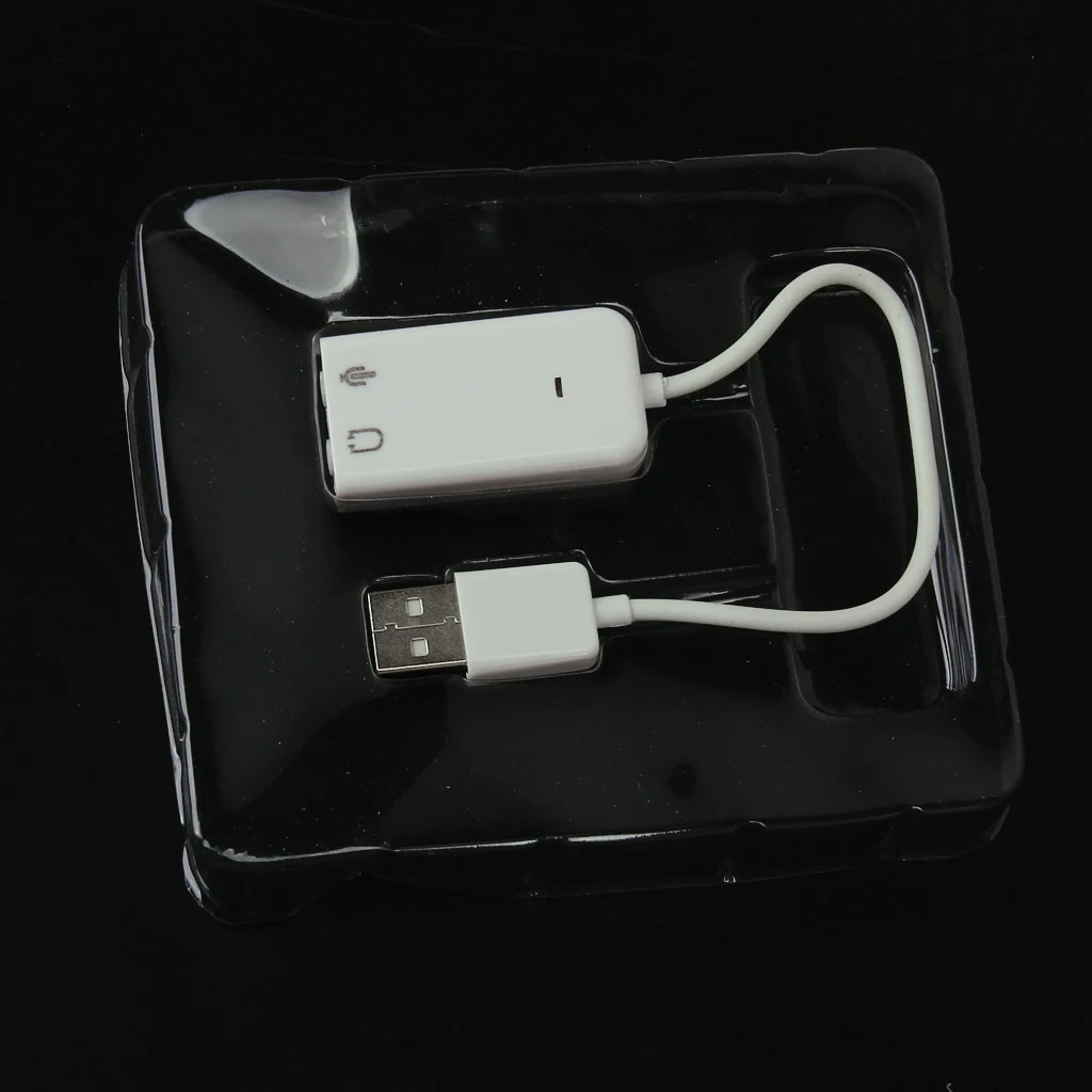 USB 2.0 Virtual 7.1 Channel Audio Sound Surround Card Adapter For MacOS Vista Linux