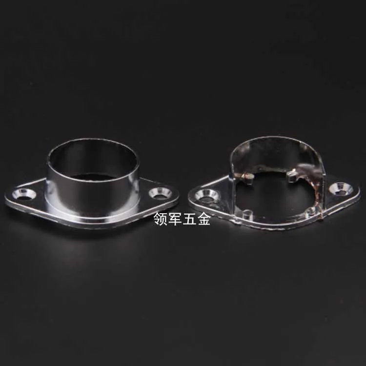 

25 Mm Adjustable Flange Base Zinc Alloy Base Clothing Hang Bar Base Tube Seat Within the Cabinet Hardware Wholesale